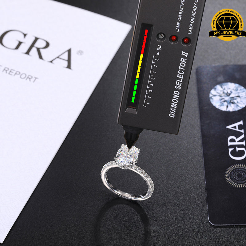 Classic Moissanite Engagement Ring – 2MM Band | 3.2g | Sizes 8, 9, 10, 11 | S925 Silver, Gold, or Rose Gold | VVS1 Moissanite | GRA Certified