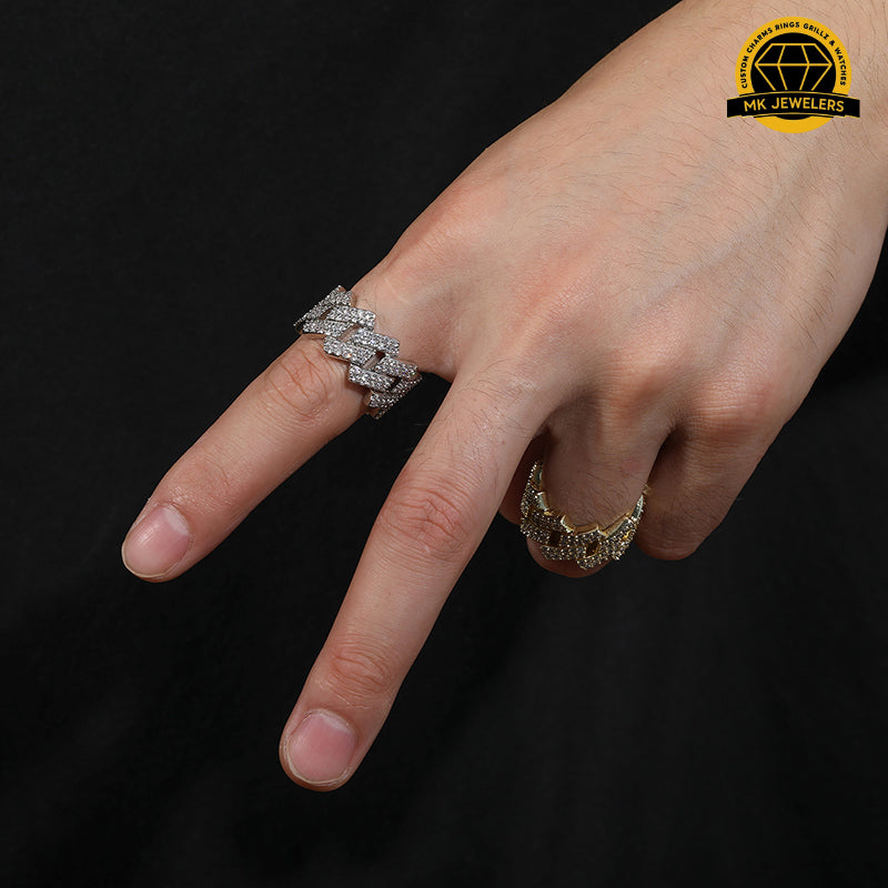 Cuban Link Band Ring – 13MM | 11g | S925 Silver | VVS Moissanite | Sizes 8, 9, 10, 11 | Gold, Silver & Rose Gold | GRA Certified