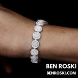 9MM Moissanite Round Cluster Bracelet – 7" / 8" | Silver, Gold, or Rose Gold | GRA Certified