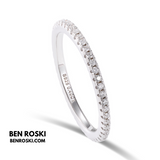 Moissanite Eternity Band – 2MM | 1.29g | S925 Silver, Gold or Rose Gold | VVS Moissanite | GRA Certified