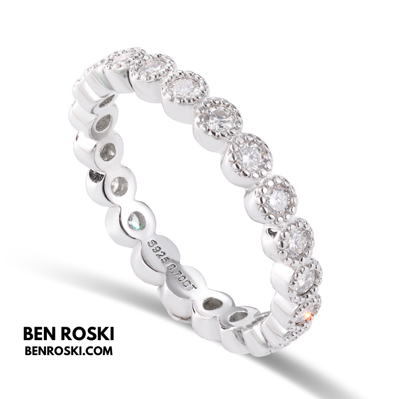 Moissanite Eternity Band – 3MM | 2.42g | S925 Silver, Gold & Rose Gold | VVS1 Moissanite | GRA Certified