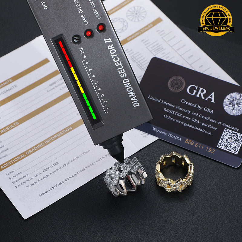 Cuban Link Band Ring – 13MM | 11g | S925 Silver | VVS Moissanite | Sizes 8, 9, 10, 11 | Gold, Silver & Rose Gold | GRA Certified