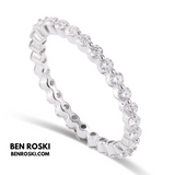 Thin Moissanite Eternity Band – 1MM | 1.42g | S925 Silver or Gold / Rose Gold Plated | VVS Moissanite | GRA Certified