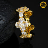 Luxury Moissanite Cross-Link Band – S925 Silver or Gold / Rose Gold Plated | VVS Moissanite | GRA Certified | Sizes 8, 9, 10, 11