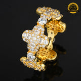 Luxury Moissanite Cross-Link Band – S925 Silver or Gold / Rose Gold Plated | VVS Moissanite | GRA Certified | Sizes 8, 9, 10, 11
