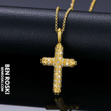 Vintage Moissanite Cross Pendant Sterling Silver, Gold, or Rose Gold | VVS Moissanite | GRA Certified