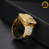 Iced-Out Moissanite Square Cluster Ring – 23MM | 15.3g | S925 Silver, Gold, Rose Gold & Silver | GRA Certified