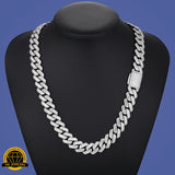Iced Cuban Link Chain – 925 Silver | 18–22 Inch | Multiple Width Options | Moissanite |