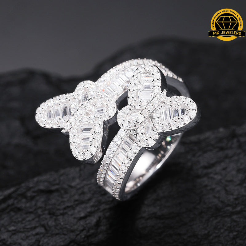 Butterfly Moissanite Ring – Sizes 8,9,10 &11 | 7g | S925 Silver, Gold, or Rose Gold | VVS Moissanite | GRA Certified