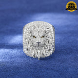 Lion Head Moissanite Ring –Sizes 8,9,10 &11 | 18.64g | S925 Silver, Gold & Rose Gold | VVS Moissanite | GRA Certified