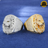 Lion Head Moissanite Ring –Sizes 8,9,10 &11 | 18.64g | S925 Silver, Gold & Rose Gold | VVS Moissanite | GRA Certified