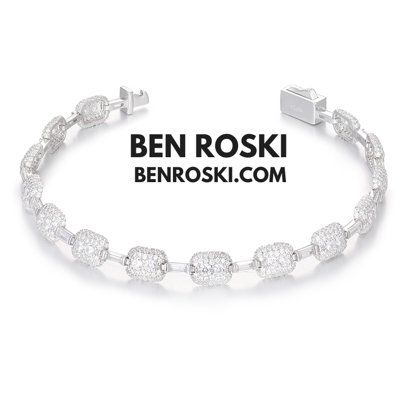 7MM Moissanite Bracelet – 7-Inch & 8-Inch | 925 Sterling Silver | GRA Certified | Gold & Rose Gold Plated