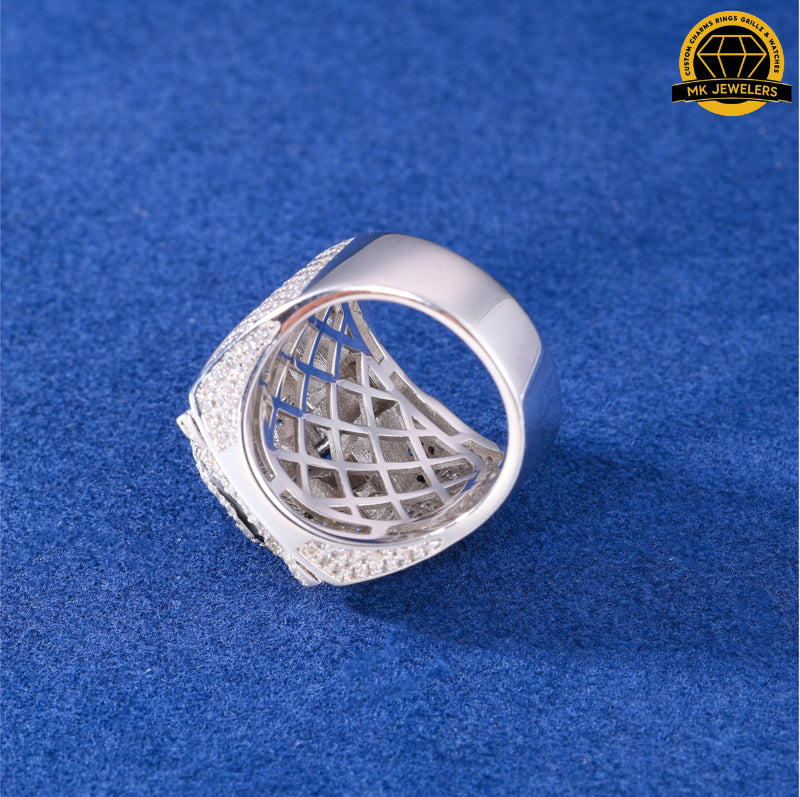 Iced-Out Tiger Head Ring – Sizes 8,9,10 &11 | 15.61g | S925 Silver, Gold & Rose Gold | VVS Moissanite | GRA Certified