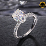 Classic Moissanite Engagement Ring – 2MM Band | 3.2g | Sizes 8, 9, 10, 11 | S925 Silver, Gold, or Rose Gold | VVS1 Moissanite | GRA Certified