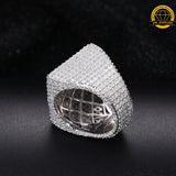 Iced-Out Moissanite Statement Ring – Sizes 8,9,10 &11 | 19.3g | S925 Silver, Gold, Rose Gold & Silver | GRA Certified