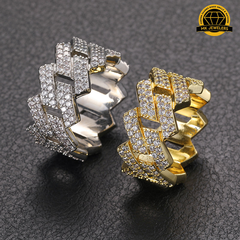 Cuban Link Band Ring – 13MM | 11g | S925 Silver | VVS Moissanite | Sizes 8, 9, 10, 11 | Gold, Silver & Rose Gold | GRA Certified