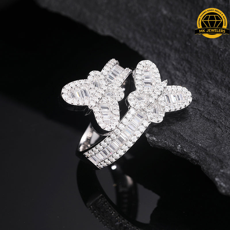 Butterfly Moissanite Ring – Sizes 8,9,10 &11 | 7g | S925 Silver, Gold, or Rose Gold | VVS Moissanite | GRA Certified