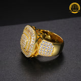 Iced-Out Moissanite Square Cluster Ring – 23MM | 15.3g | S925 Silver, Gold, Rose Gold & Silver | GRA Certified