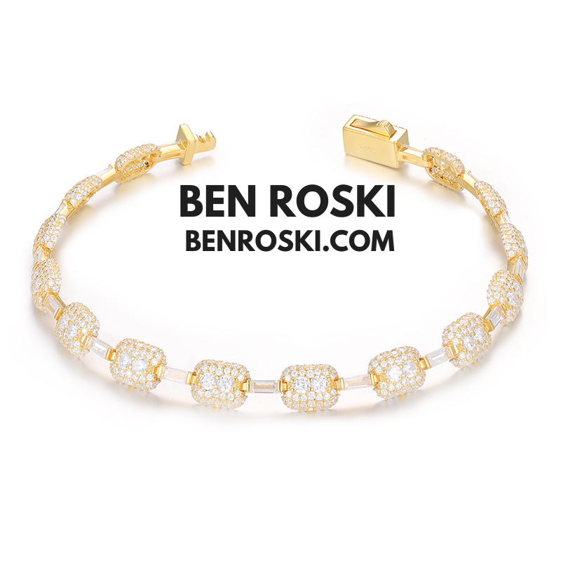 7MM Moissanite Bracelet – 7-Inch & 8-Inch | 925 Sterling Silver | GRA Certified | Gold & Rose Gold Plated