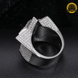 Star Iced-Out Ring – 20MM Height | 6MM Width | 8.5g | S925 Silver or Gold/Rose Gold Plated | VVS Moissanite | GRA Certified