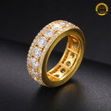 8MM Eternity Band Ring – S925 Silver, Gold & Rose Gold  | Sizes 8, 9, 10, 11 | VVS Moissanite | GRA Certified |