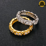 Criss-Cross Eternity Band – 8MM | 6g | S925 Silver or Gold & Rose Gold | VVS Moissanite | GRA Certified