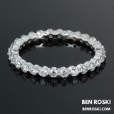 Thin Moissanite Eternity Band – 1MM | 1.42g | S925 Silver or Gold / Rose Gold Plated | VVS Moissanite | GRA Certified