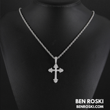 Moissanite Cross Pendant Sterling Silver, Gold & Rose Gold | VVS Moissanite | GRA Certified