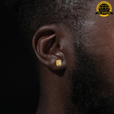 Double Halo Cushion Stud Earrings – 8MM | S925 Silver or Gold Plated | VVS Moissanite | GRA Certified