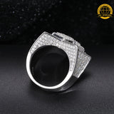 Star Iced-Out Ring – 20MM Height | 6MM Width | 8.5g | S925 Silver or Gold/Rose Gold Plated | VVS Moissanite | GRA Certified