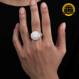 Octagon Cluster Moissanite Ring – 18MM | 12.48g | S925 Silver, Gold, or Rose Gold | VVS Moissanite | GRA Certified