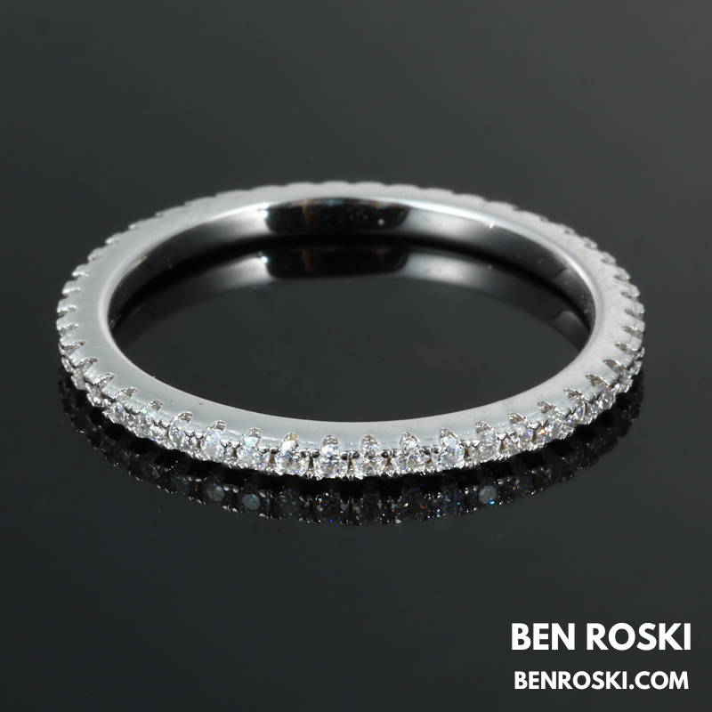 Moissanite Eternity Band – 2MM | 1.29g | S925 Silver, Gold or Rose Gold | VVS Moissanite | GRA Certified