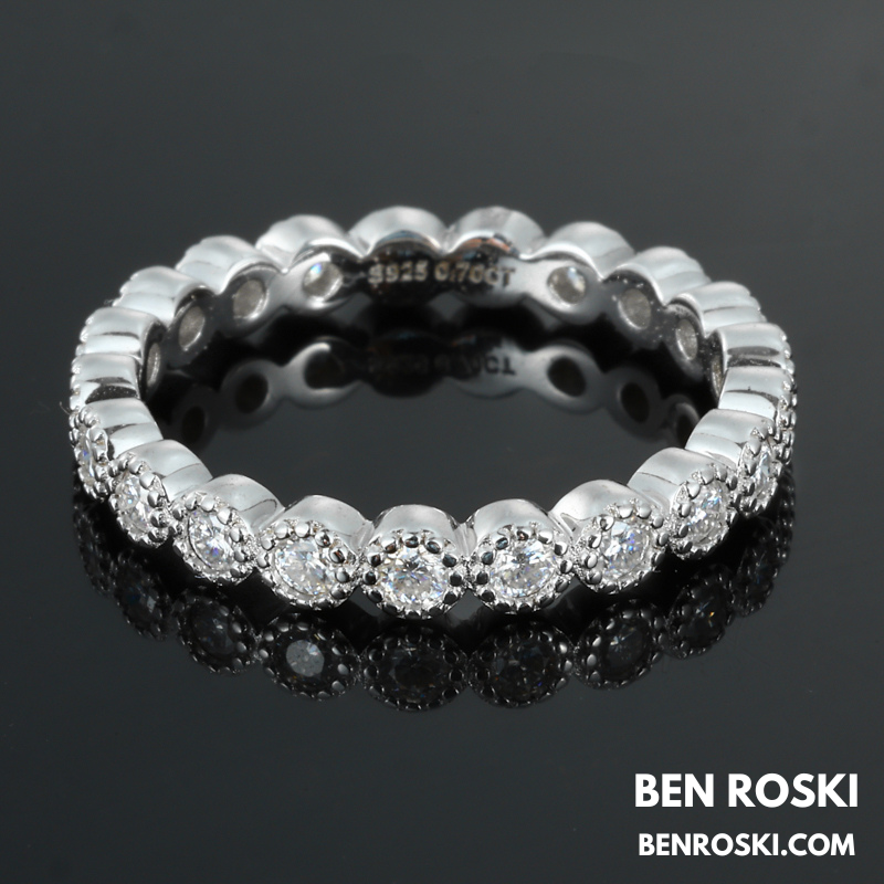Moissanite Eternity Band – 3MM | 2.42g | S925 Silver, Gold & Rose Gold | VVS1 Moissanite | GRA Certified