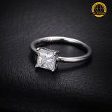 Princess Cut Moissanite Solitaire Ring – 5x5MM | 2g | S925 Silver, Gold or Rose Gold | VVS Moissanite | GRA Certified