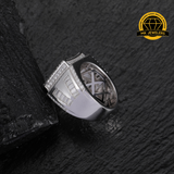 Square Baguette Cluster Ring – 17MM Width | 14.91g | S925 Silver | VVS Moissanite | GRA Certified
