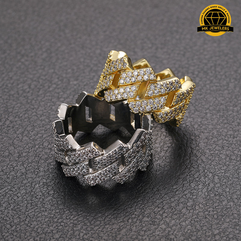 Cuban Link Band Ring – 13MM | 11g | S925 Silver | VVS Moissanite | Sizes 8, 9, 10, 11 | Gold, Silver & Rose Gold | GRA Certified