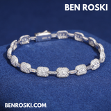 7MM Moissanite Bracelet – 7-Inch & 8-Inch | 925 Sterling Silver | GRA Certified | Gold & Rose Gold Plated