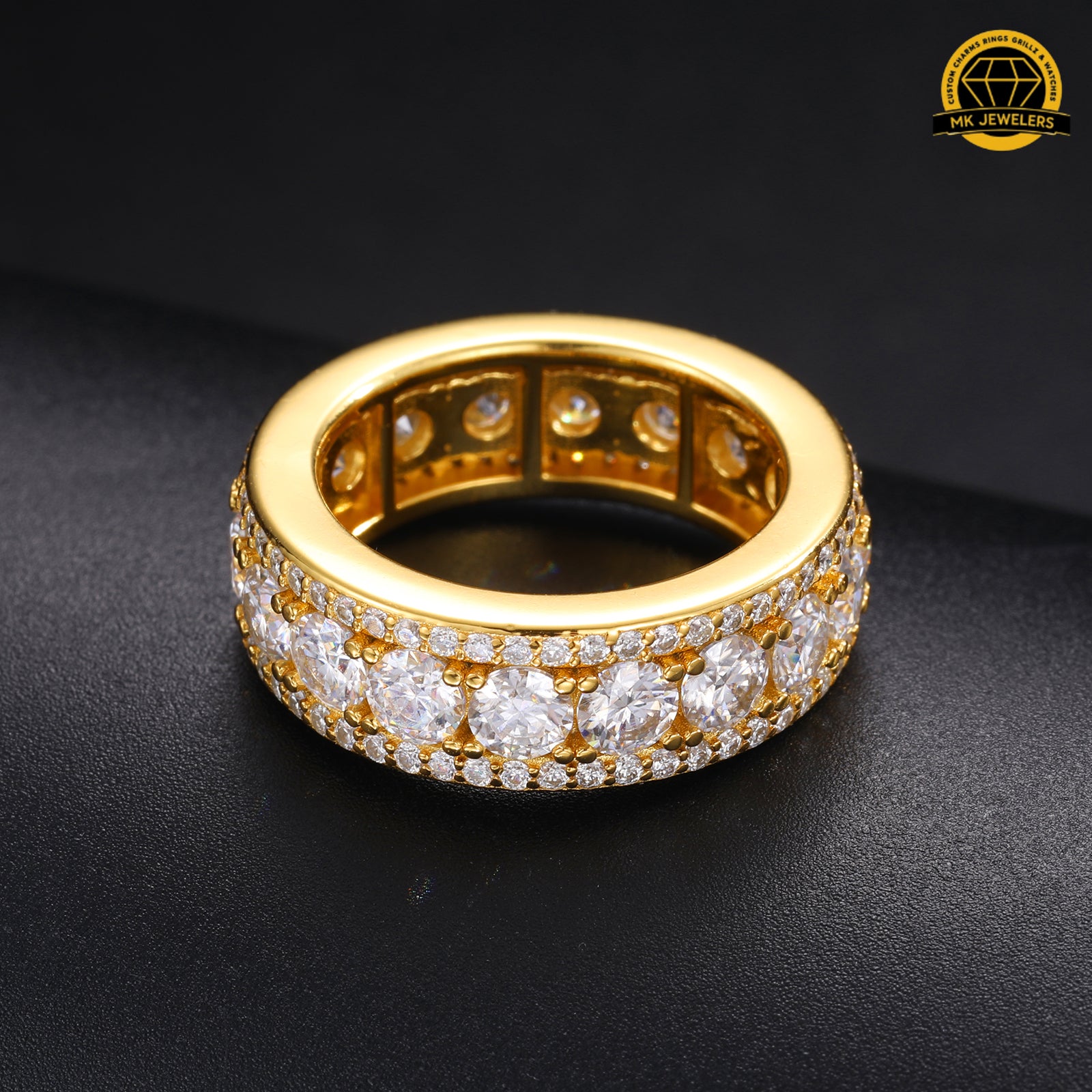 8MM Eternity Band Ring – S925 Silver, Gold & Rose Gold  | Sizes 8, 9, 10, 11 | VVS Moissanite | GRA Certified |