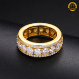 8MM Eternity Band Ring – S925 Silver, Gold & Rose Gold  | Sizes 8, 9, 10, 11 | VVS Moissanite | GRA Certified |