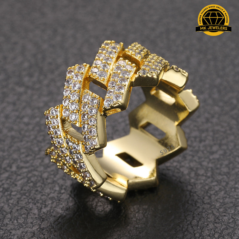 Cuban Link Band Ring – 13MM | 11g | S925 Silver | VVS Moissanite | Sizes 8, 9, 10, 11 | Gold, Silver & Rose Gold | GRA Certified