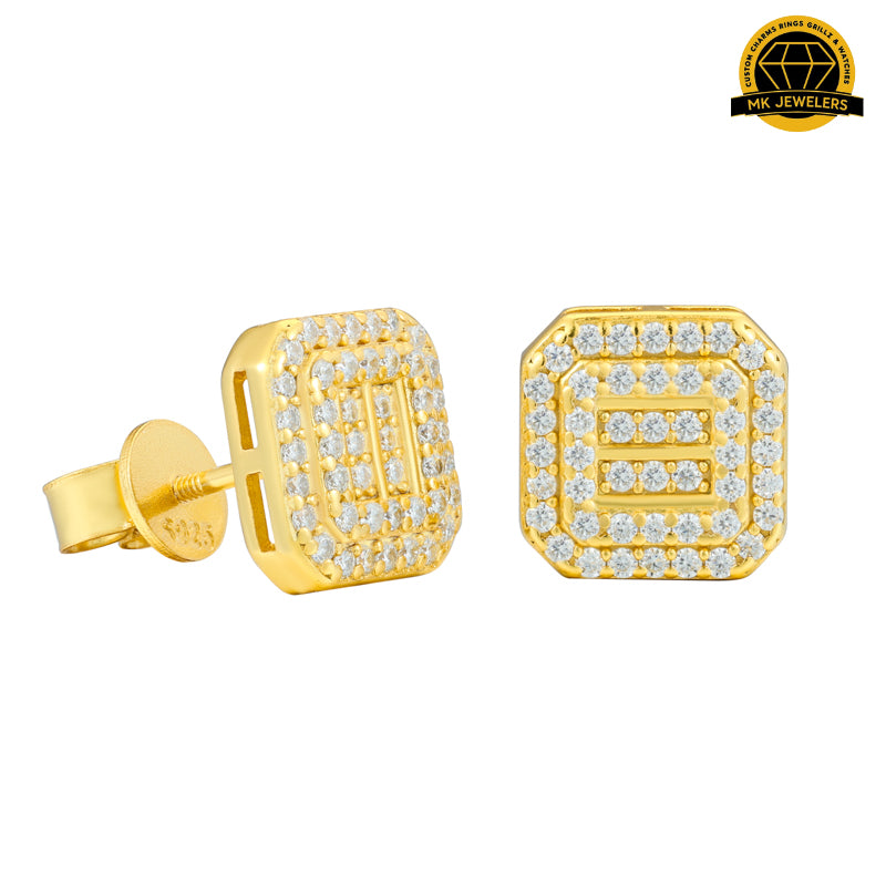 Octagon Frame Moissanite Stud Earrings – 9MM | 2.5g | S925 Silver | GRA Certified