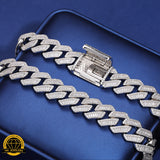 Iced Cuban Link Chain – 925 Silver | 18–22 Inch | Multiple Width Options | Moissanite |