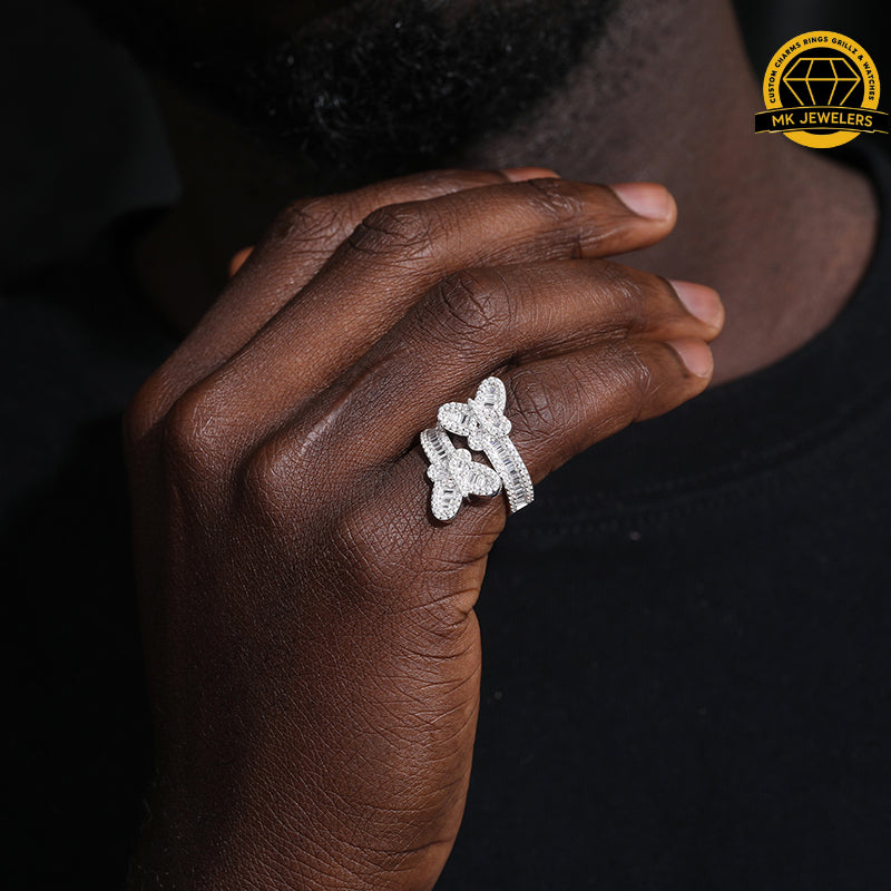 Butterfly Moissanite Ring – Sizes 8,9,10 &11 | 7g | S925 Silver, Gold, or Rose Gold | VVS Moissanite | GRA Certified