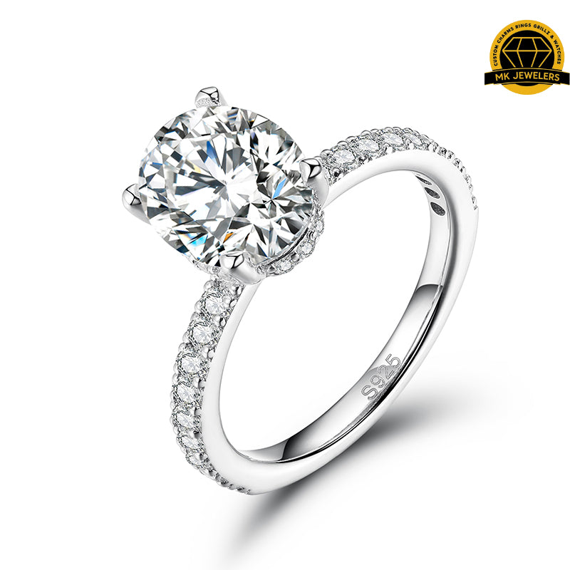 Classic Moissanite Engagement Ring – 2MM Band | 3.2g | Sizes 8, 9, 10, 11 | S925 Silver, Gold, or Rose Gold | VVS1 Moissanite | GRA Certified