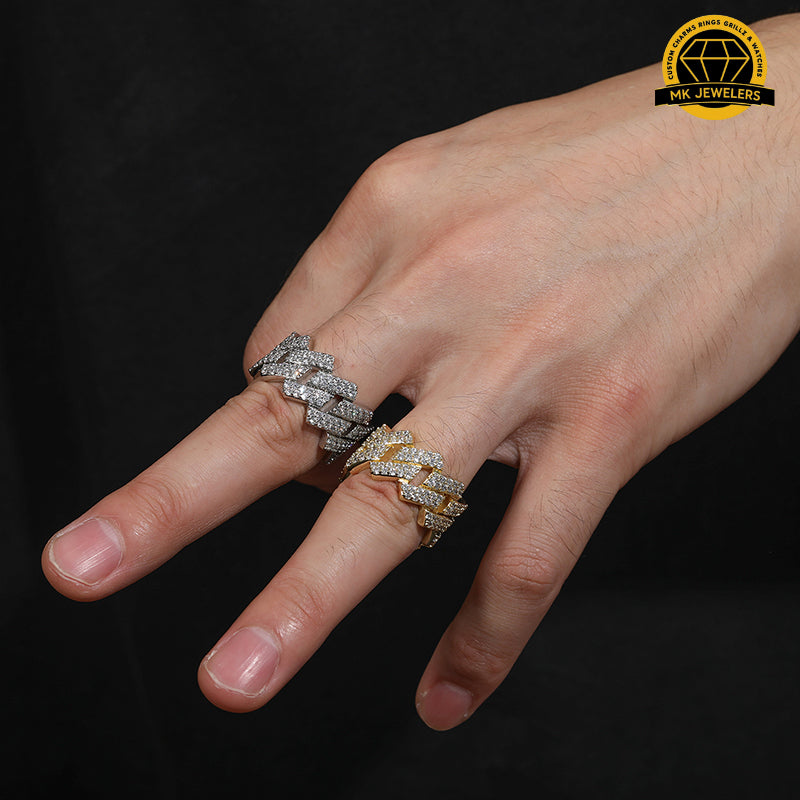 Cuban Link Band Ring – 13MM | 11g | S925 Silver | VVS Moissanite | Sizes 8, 9, 10, 11 | Gold, Silver & Rose Gold | GRA Certified
