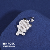 Dancing Teddy Bear Pendant Sterling Silver, Gold & Rose Gold | VVS Moissanite | GRA Certified