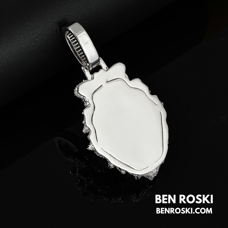Lion Head Moissanite Pendant Sterling Silver, Gold, or Rose Gold | VVS Moissanite | GRA Certified