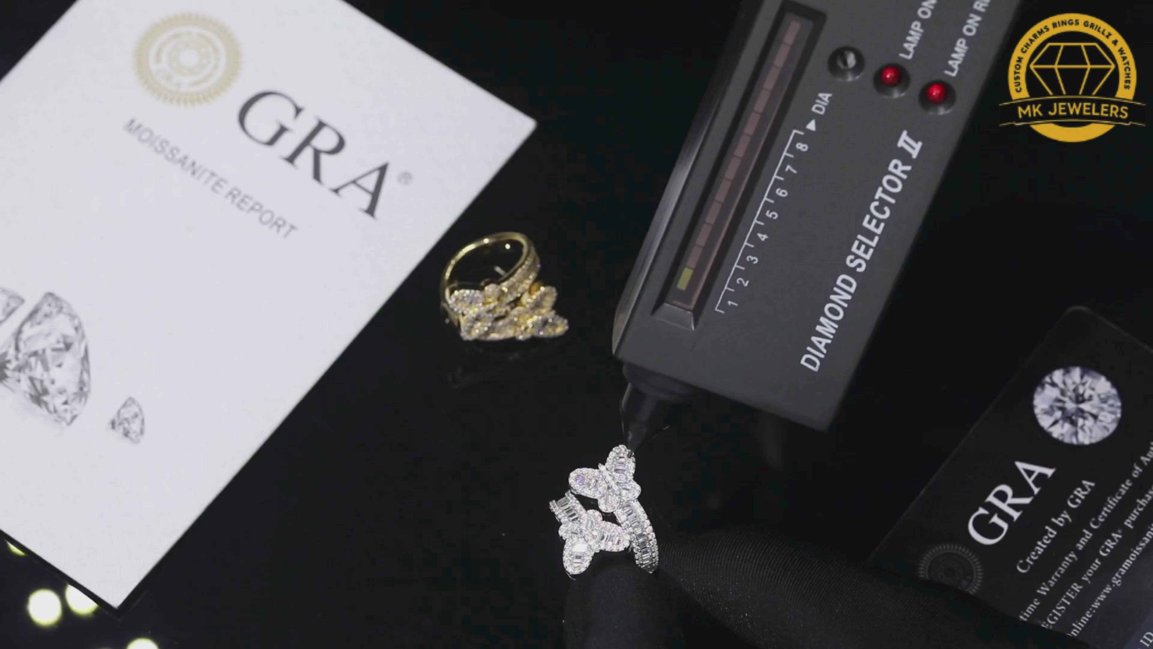 Butterfly Moissanite Ring – Sizes 8,9,10 &11 | 7g | S925 Silver, Gold, or Rose Gold | VVS Moissanite | GRA Certified