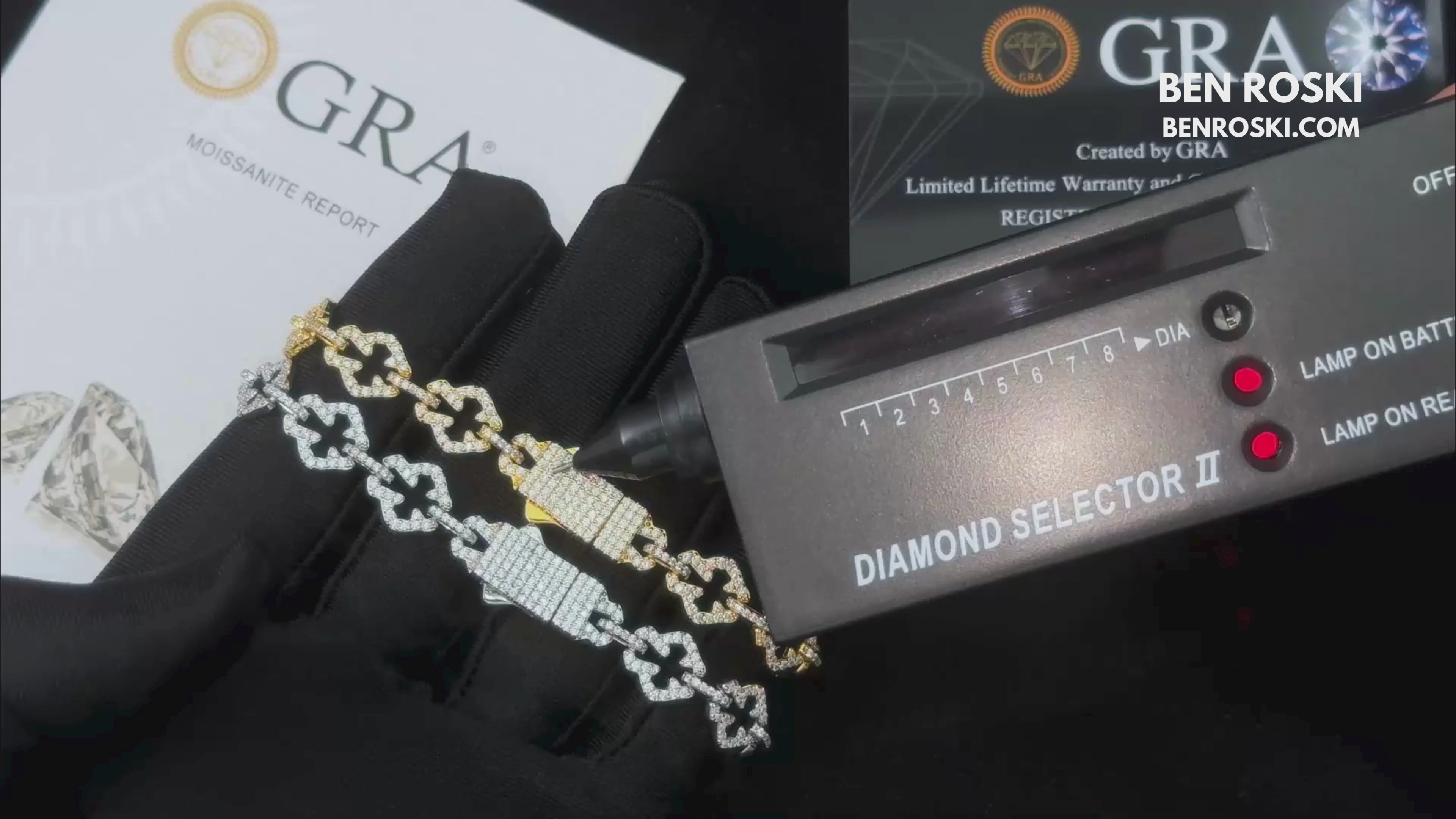 Moissanite Clover Link Bracelet – 7.5" & 8.5" | 10MM | S925 Silver, Gold & Rose Gold | VVS Moissanite | GRA Certified