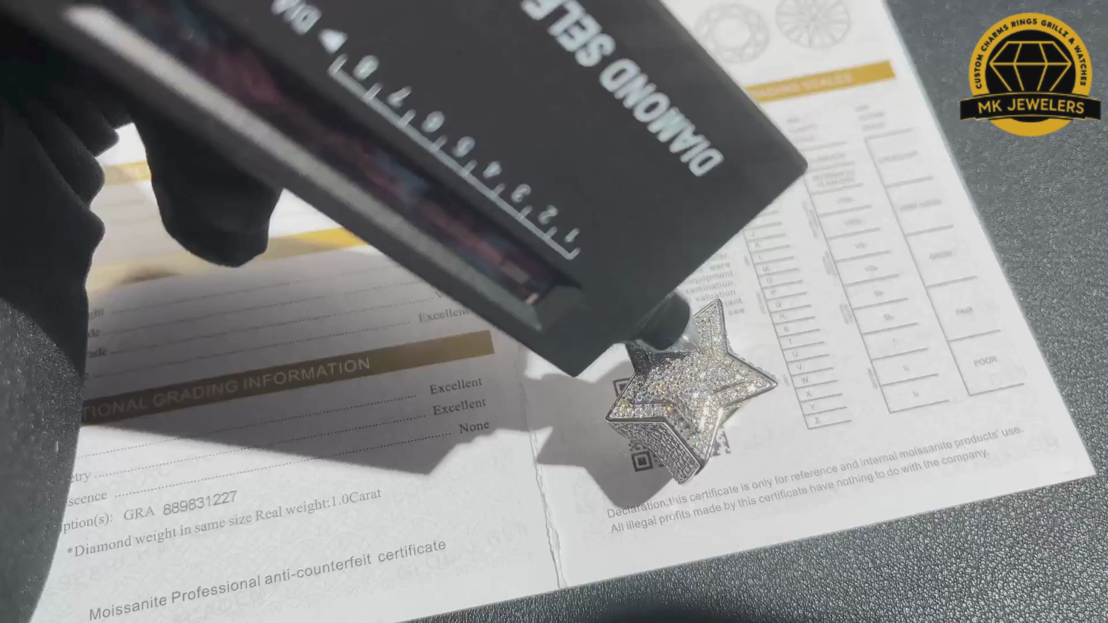 Star Iced-Out Ring – 20MM Height | 6MM Width | 8.5g | S925 Silver or Gold/Rose Gold Plated | VVS Moissanite | GRA Certified